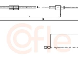 Cablu frana de parcare MERCEDES-BENZ A-CLASS (W168) A 170 CDI (168.008) diesel 90 cai COFLE 10.9330