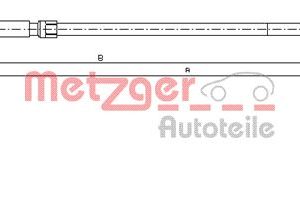 Cablu frana de parcare MERCEDES-BENZ A-CLASS (W169) A 170 (169.032, 169.332) benzina 116 cai METZGER 10.9333