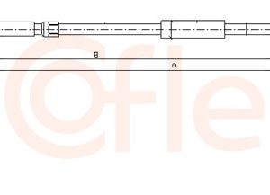 Cablu frana de parcare MERCEDES-BENZ A-CLASS (W169) A 160 CDI (169.006, 169.306) diesel 82 cai COFLE 10.9334