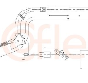 Cablu frana de parcare MERCEDES-BENZ A-CLASS (W169) A 160 (169.031, 169.331) benzina 95 cai COFLE 10.9335