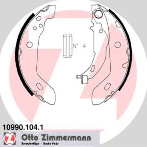 Set saboti frana MERCEDES-BENZ A-CLASS (W168) A 170 CDI (168.008) diesel 90 cai ZIMMERMANN 10990.104.1