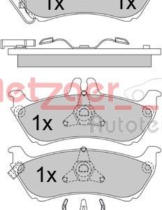 Placute frana MERCEDES-BENZ M-CLASS (W163) ML 270 CDI (163.113) diesel 163 cai METZGER 1170339