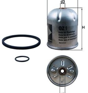 Filtru ulei MERCEDES-BENZ ACTROS MP2 / MP3 3348 A diesel 476 cai MAHLE ORIGINAL OZ 1D