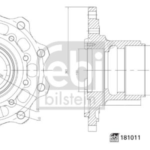 Butuc roata MERCEDES-BENZ ACTROS 2631 K diesel 313 cai FEBI BILSTEIN 181011
