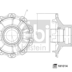Butuc roata MERCEDES-BENZ ACTROS MP2 / MP3 2635 diesel 354 cai FEBI BILSTEIN 181014