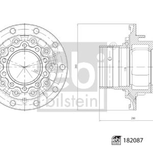 Butuc roata MERCEDES-BENZ ACTROS 1835 LL diesel 354 cai FEBI BILSTEIN 182087