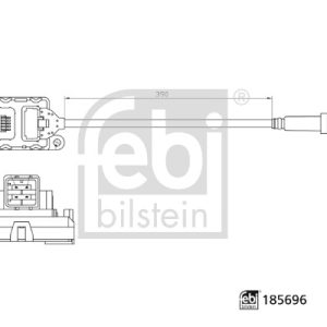Senzor NOx injectie aditiv MERCEDES-BENZ ACTROS 1840 LL diesel 394 cai FEBI BILSTEIN 185696
