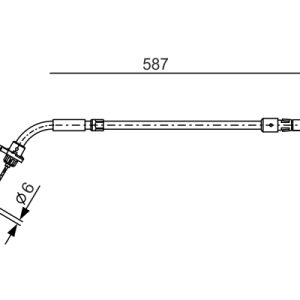 Cablu frana de parcare MERCEDES-BENZ A-CLASS (W169) A 180 CDI (169.007, 169.307) diesel 109 cai BOSCH 1 987 477 224