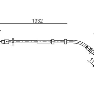 Cablu frana de parcare MERCEDES-BENZ M-CLASS (W163) ML 270 CDI (163.113) diesel 163 cai BOSCH 1 987 477 904