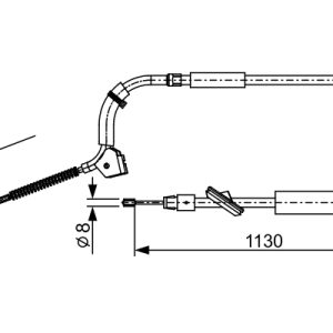 Cablu frana de parcare MERCEDES-BENZ A-CLASS (W169) E-CELL (169.090) electric 68 cai BOSCH 1 987 482 490