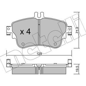 Placute frana MERCEDES-BENZ A-CLASS (W176) A 180 CDI / d (176.012) diesel 109 cai METELLI 22-0964-0