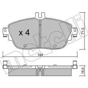 Placute frana MERCEDES-BENZ A-CLASS (W176) A 200 CDI (176.001) diesel 136 cai METELLI 22-0965-0