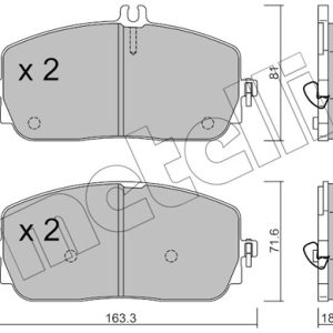 Placute frana MERCEDES-BENZ A-CLASS (W177) A 220 4-matic (177.045) benzina 190 cai METELLI 22-1194-0