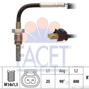 Senzor temperatura gaze evacuare MERCEDES-BENZ A-CLASS (W176) A 220 CDI (176.003) diesel 163 cai FACET 22.0133