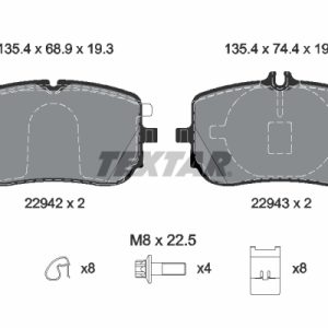 Placute frana MERCEDES-BENZ A-CLASS (W177) A 220 4-matic (177.045) benzina 190 cai TEXTAR 2294201