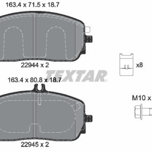 Placute frana MERCEDES-BENZ A-CLASS (W177) A 220 4-matic (177.045) benzina 190 cai TEXTAR 2294401