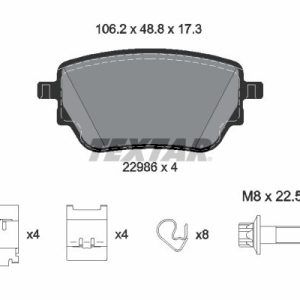 Placute frana MERCEDES-BENZ A-CLASS limuzina (V177) A 160 d (177.102) diesel 95 cai TEXTAR 2298601