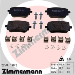 Placute frana MERCEDES-BENZ A-CLASS (W177) A 220 4-matic (177.045) benzina 190 cai ZIMMERMANN 22987.170.2