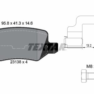 Placute frana MERCEDES-BENZ A-CLASS (W169) A 170 (169.032, 169.332) benzina 116 cai TEXTAR 2313805