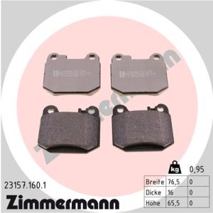 Placute frana MERCEDES-BENZ M-CLASS (W163) ML 270 CDI (163.113) diesel 163 cai ZIMMERMANN 23157.160.1