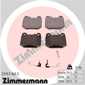 Placute frana MERCEDES-BENZ M-CLASS (W163) ML 270 CDI (163.113) diesel 163 cai ZIMMERMANN 23157.160.2