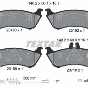 Placute frana MERCEDES-BENZ M-CLASS (W163) ML 270 CDI (163.113) diesel 163 cai TEXTAR 2319002