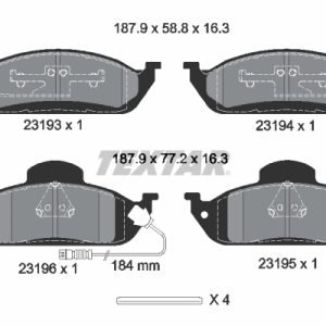 Placute frana MERCEDES-BENZ M-CLASS (W163) ML 270 CDI (163.113) diesel 163 cai TEXTAR 2319303