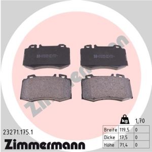 Placute frana MERCEDES-BENZ M-CLASS (W163) ML 270 CDI (163.113) diesel 163 cai ZIMMERMANN 23271.175.1