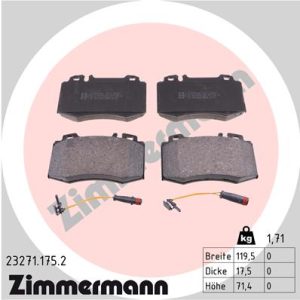 Placute frana MERCEDES-BENZ M-CLASS (W163) ML 270 CDI (163.113) diesel 163 cai ZIMMERMANN 23271.175.2