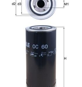 Filtru ulei MERCEDES-BENZ ACTROS 3335 diesel 354 cai MAHLE ORIGINAL OC 60