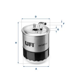 Filtru combustibil MERCEDES-BENZ A-CLASS (W169) A 180 CDI (169.007, 169.307) diesel 109 cai UFI 24.107.00