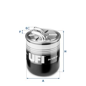 Filtru combustibil MERCEDES-BENZ A-CLASS (W169) A 180 CDI (169.007, 169.307) diesel 109 cai UFI 24.436.00