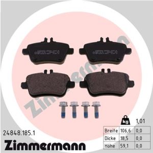 Placute frana MERCEDES-BENZ A-CLASS (W176) A 250 (176.044) benzina 211 cai ZIMMERMANN 24848.185.1
