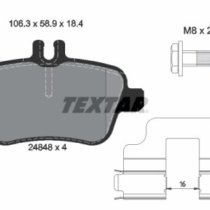 Placute frana MERCEDES-BENZ A-CLASS (W176) A 250 4-matic (176.051) benzina 218 cai TEXTAR 2484803
