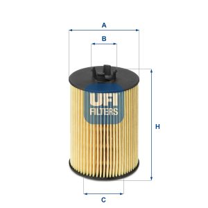 Filtru ulei MERCEDES-BENZ A-CLASS (W169) A 200 TURBO (169.034, 169.334) benzina 193 cai UFI 25.063.00