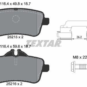 Placute frana MERCEDES-BENZ A-CLASS (W176) A 45 AMG 4-matic (176.052) benzina 360 cai TEXTAR 2521501
