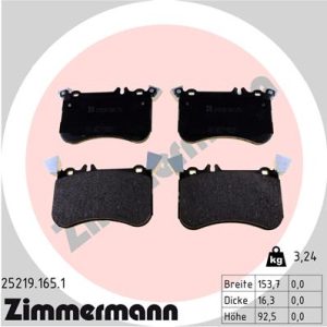 Placute frana MERCEDES-BENZ A-CLASS (W176) A 45 AMG 4-matic (176.052) benzina 360 cai ZIMMERMANN 25219.165.1