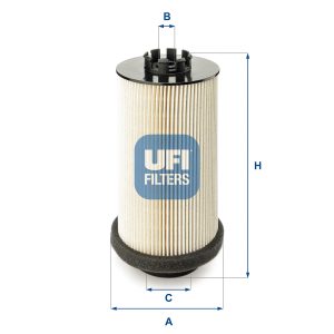 Filtru combustibil MERCEDES-BENZ ACTROS 1835, 1835 L diesel 354 cai UFI 26.001.00