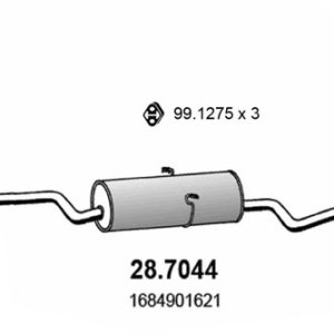 Toba esapament finala MERCEDES-BENZ A-CLASS (W168) A 170 CDI (168.008) diesel 90 cai ASSO 28.7044