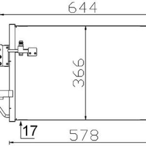 Condensator climatizare MERCEDES-BENZ A-CLASS (W168) A 210 (168.035, 168.135) benzina 140 cai MAHLE ORIGINAL AC 351 000S