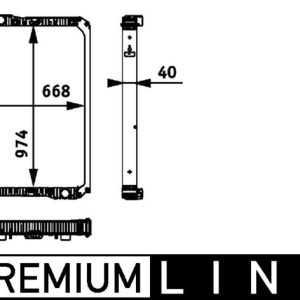 Radiator racire motor MERCEDES-BENZ ACTROS 1835 S, 1835 LS diesel 354 cai MAHLE ORIGINAL CR 713 000P