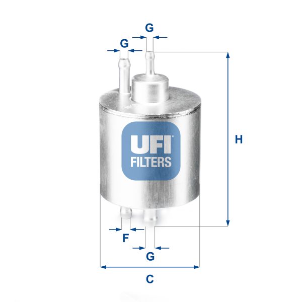 Filtru combustibil MERCEDES-BENZ A-CLASS (W168) A 160 (168.033, 168.133) benzina 102 cai UFI 31.834.00