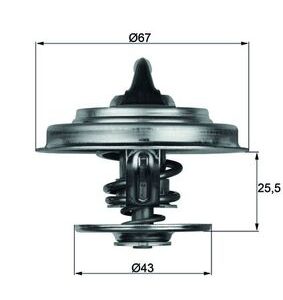 Termostat lichid racire MERCEDES-BENZ ACTROS 2653 S, 2653 LS diesel 530 cai MAHLE ORIGINAL TX 18 83