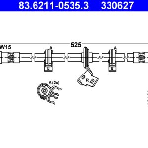 Furtun frana MERCEDES-BENZ M-CLASS (W163) ML 270 CDI (163.113) diesel 163 cai ATE 83.6211-0535.3