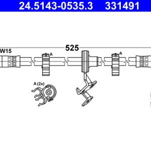 Furtun frana MERCEDES-BENZ M-CLASS (W163) ML 270 CDI (163.113) diesel 163 cai ATE 24.5143-0535.3