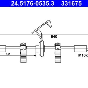 Furtun frana MERCEDES-BENZ M-CLASS (W163) ML 270 CDI (163.113) diesel 163 cai ATE 24.5176-0535.3