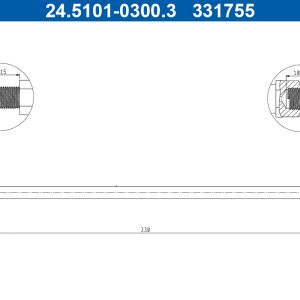 Furtun frana MERCEDES-BENZ M-CLASS (W163) ML 270 CDI (163.113) diesel 163 cai ATE 24.5101-0300.3