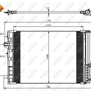 Condensator climatizare MERCEDES-BENZ A-CLASS (W176) A 200 CDI / d 4-matic (176.002) diesel 136 cai NRF 350081