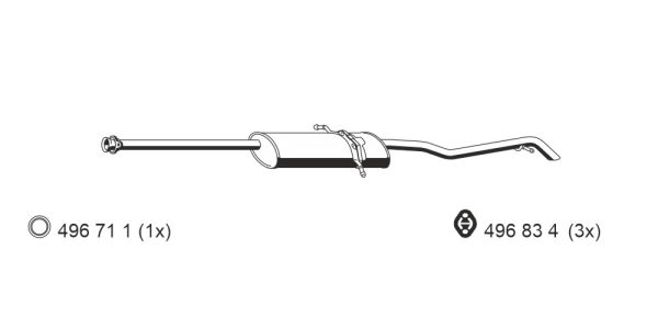 Toba esapament finala MERCEDES-BENZ A-CLASS (W168) A 160 (168.033, 168.133) benzina 102 cai ERNST 351218