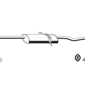 Toba esapament finala MERCEDES-BENZ A-CLASS (W168) A 140 (168.031, 168.131) benzina 82 cai ERNST 351218